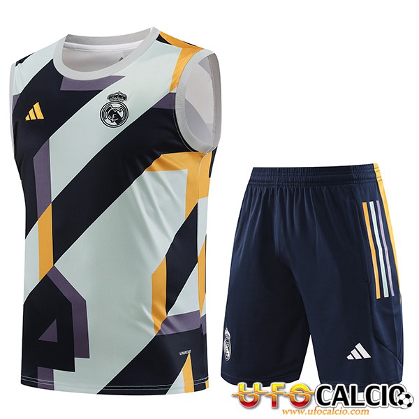 Kit Canotta Allenamento Pantaloncini Real Madrid Verde 2023 2024 03