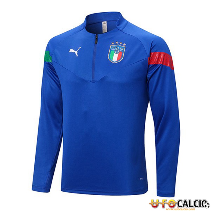 Felpa Allenamento Italia Blu 2022 2023 Basso Prezzo Personalizzata