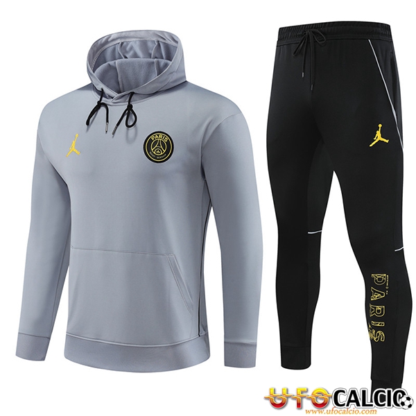 Personalizzare Insieme Giacca Con Cappuccio Tuta Jordan PSG Giallo 2023/2024