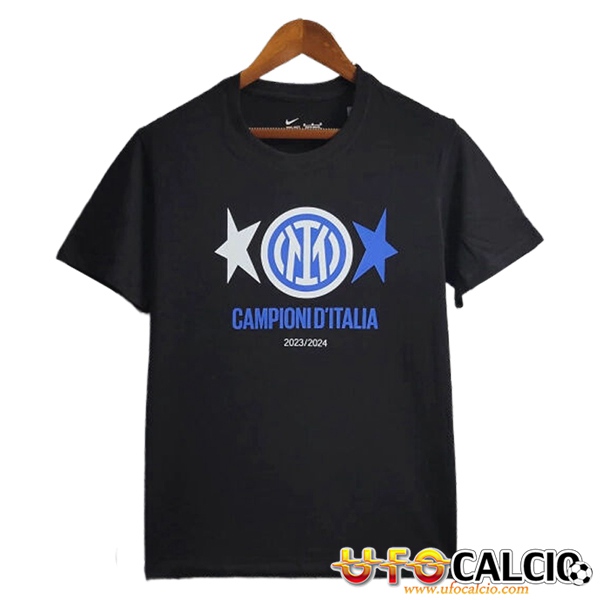 Maglie Calcio Inter Milan T Shirt Champion 2 Nero 2023 2024 A Poco Prezzo Outlet